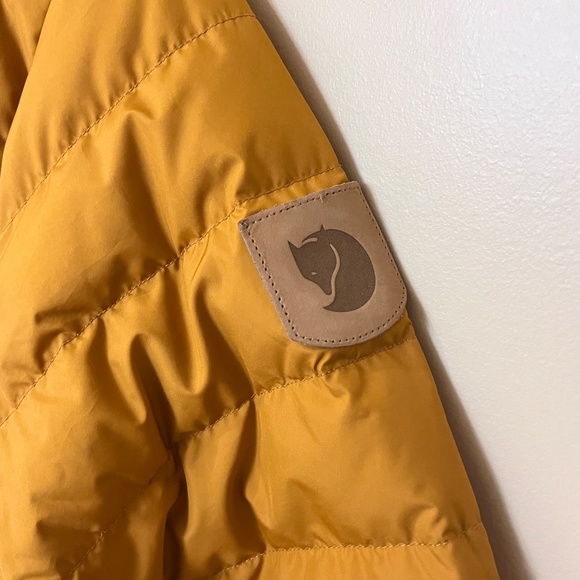 Fjallraven Greenland Down Liner Puffer Jacket - Men's Size S - Yellow Orange - Picture 4 of 16